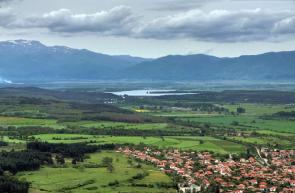 View towards Koprinka dam in the Rose Valley