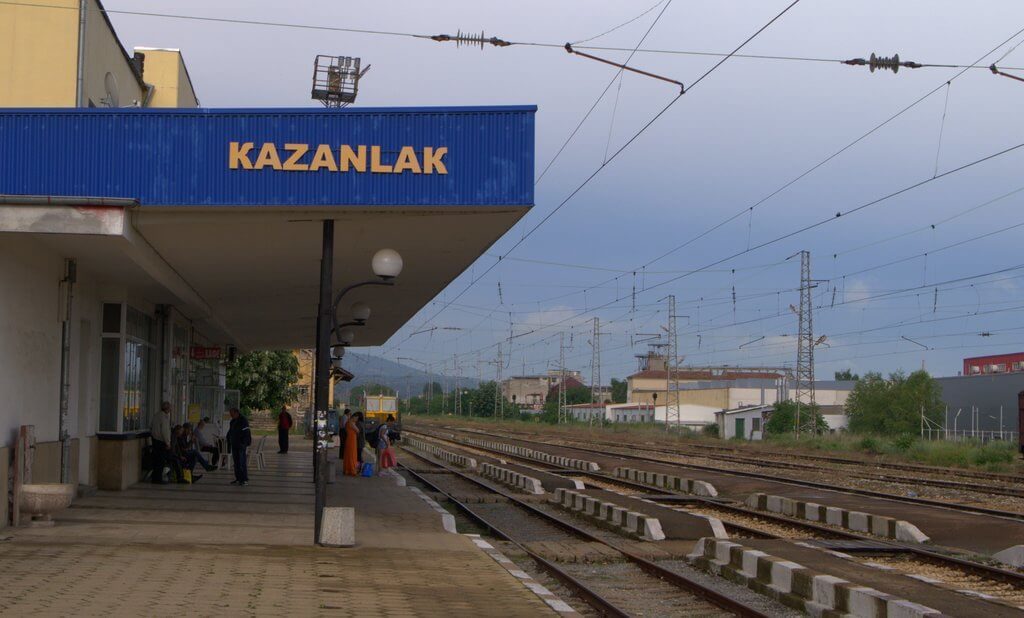 View towards the Kazanlak train station looking towards East