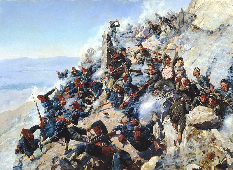 "The Defence of the Eagle's Nest", Alexey Popov, 1893