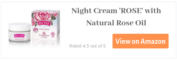 Night cream with rose oil