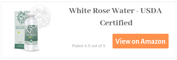 White rose water - organic usda approved